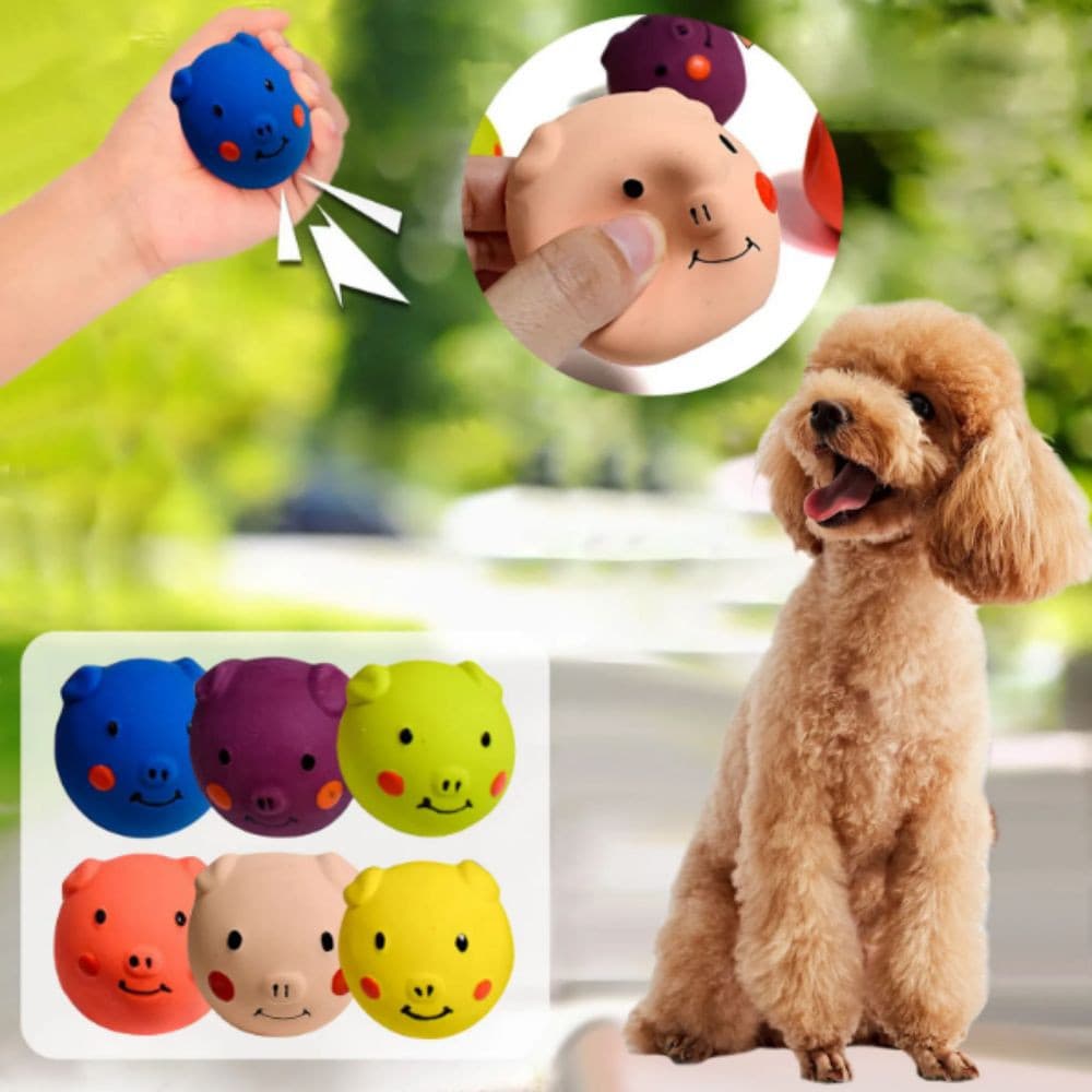 SVEICNA Brinquedos Para Cães Estridentes De Látex , Brinquedo Macio Mastigar Cachorro Resistente À Mordida , Coloridos A