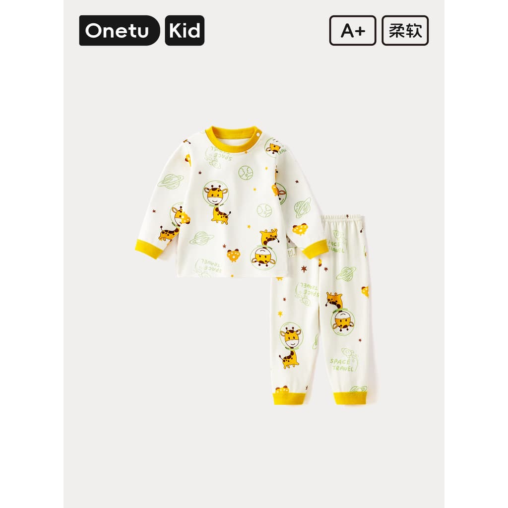Onetu bebê menina outono roupas terno 2026 novo estilo roupas da menina outono menina Floral outono puro algodão roupa i