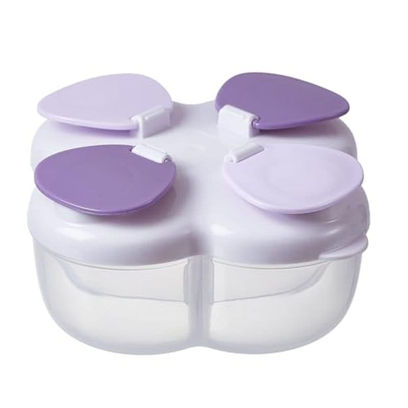 Dispensador De Fórmula Sem Derramamento Com Quatro Compartimentos , Leite Em Pó Infantil Portátil Movimento , Recipiente