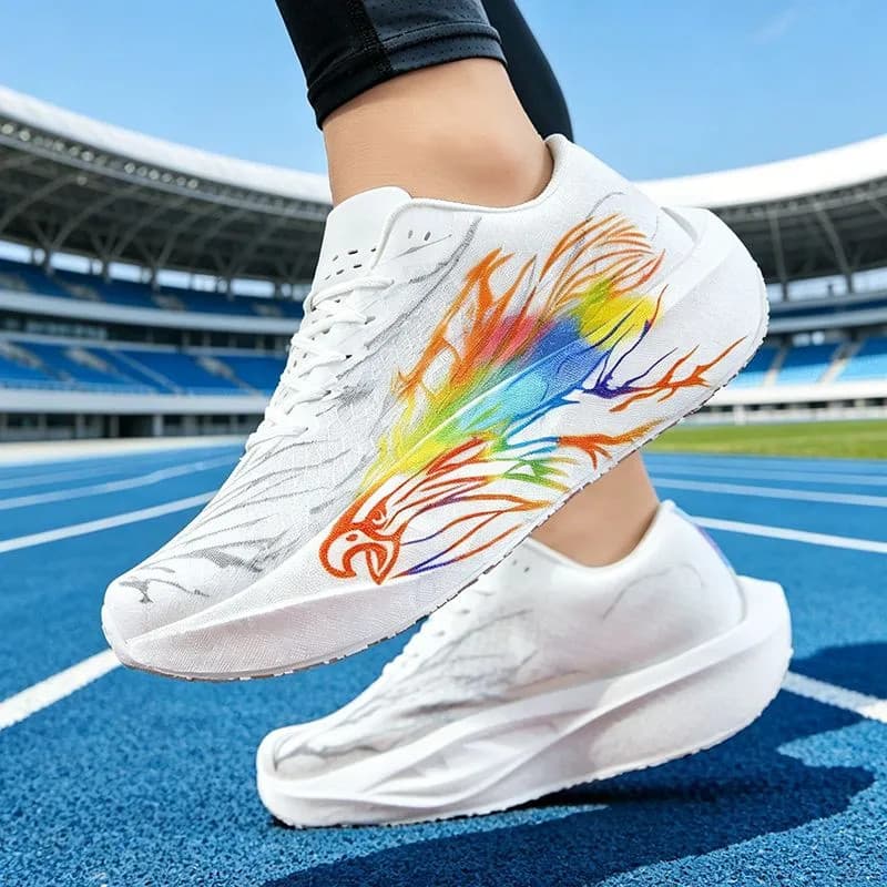 Novos homens mulheres placa de carbono tênis de corrida respirável antiderrapante sapatos esportivos tênis de corrida m