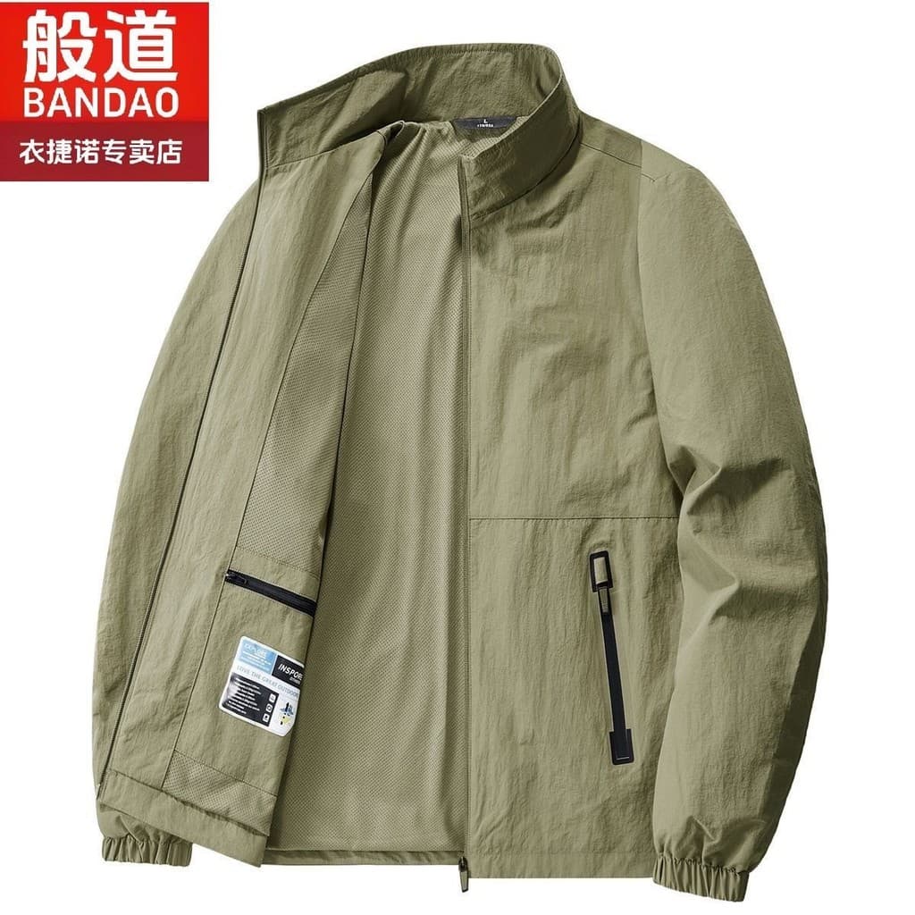 Jaqueta ao ar livre novo estilo masculino primavera outono jaqueta Casual jaqueta esportiva masculina gola alta de secag