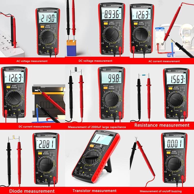 [THEBR] DM9205A Multímetro Digital De Alta Precisão AC/DC Transistor Tester Medidor De Teste NCV Elétrico Multimetro Ana