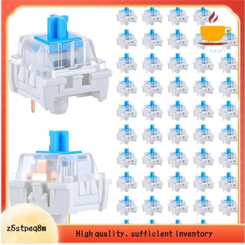 Interruptores De Teclado Mecânico 100 PCS Clicker 3 Pinos Azul Clicky Peças De Reposição Teclas De Teclados