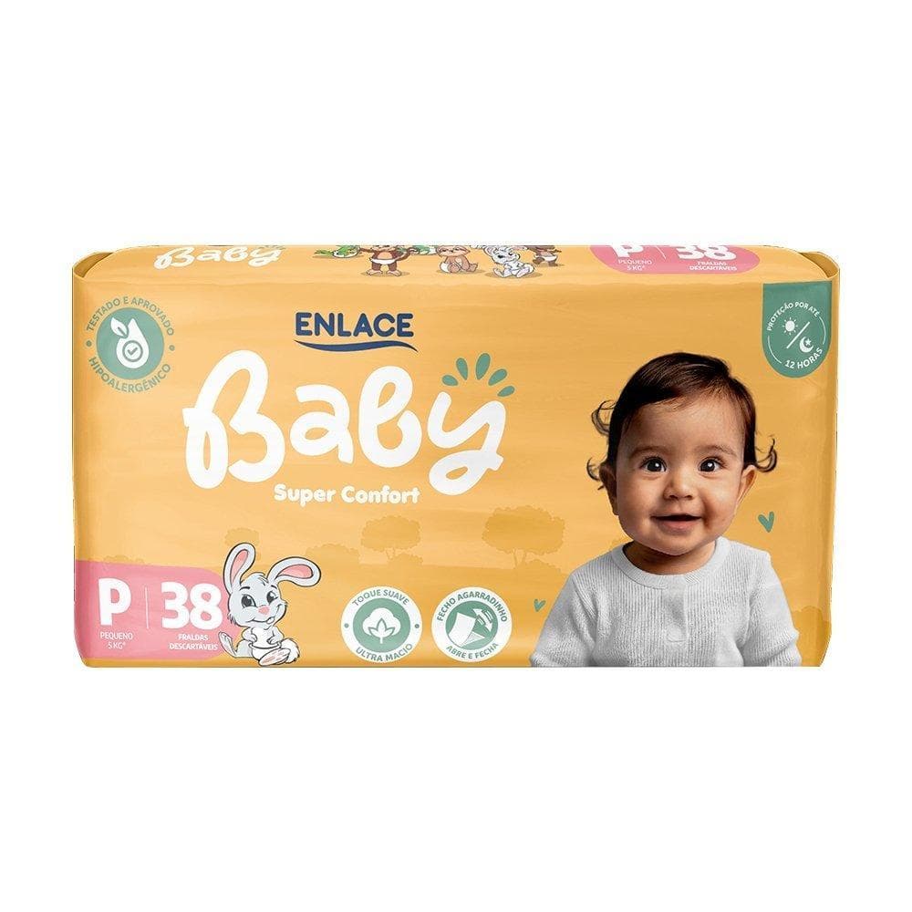 Fralda Descartável Enlace Baby Super Confort Mega P/M/G/XG/XXG