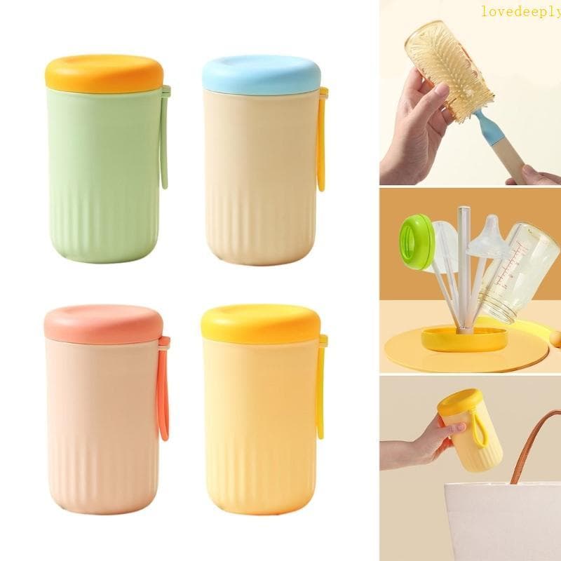 lovedeeply Conjunto Escova Garrafa Bebê 360 Designs Rotativos Ferramenta Limpeza Portátil Mamadeira Para