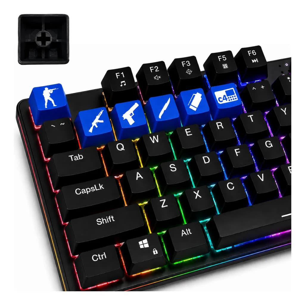 Teclas Keycaps Counter Strike Teclado Mecânico Gamer Geek