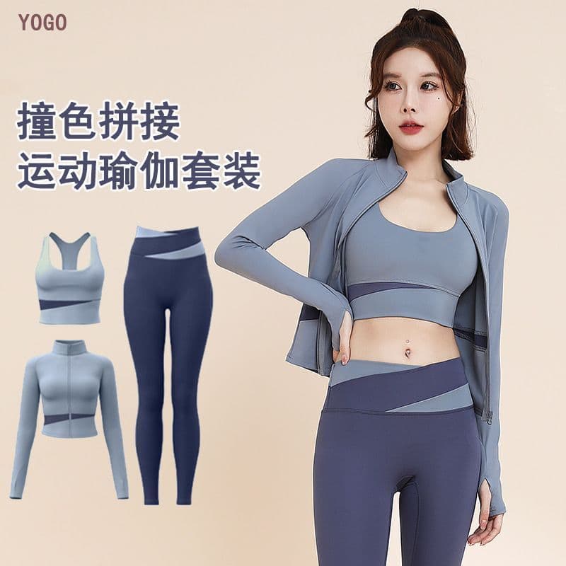 Terno esportivo feminino yoga fitness esportes roupas de fitness roupas de yoga topo correndo roupas esportivas terno