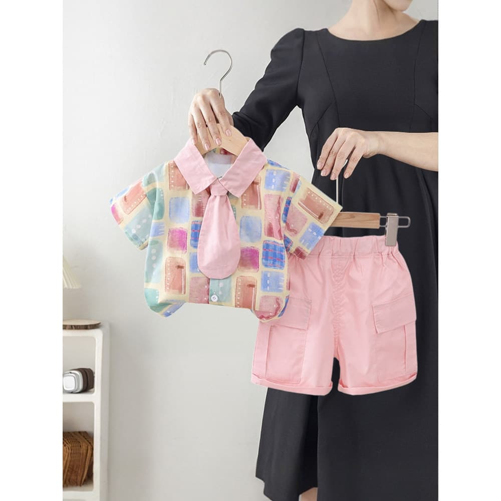Menino bebê camisa de manga curta conjunto crianças dopamina menina roupas de bebê menina Super bonito verão terno de du