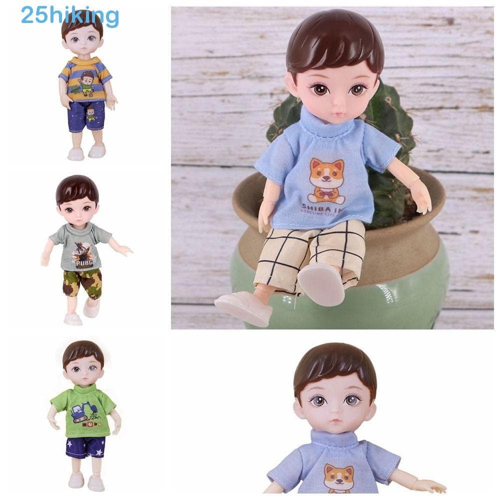 Boneca BJD De 16cm , Com 13 Bonecas Articuladas Roupas Dobradiça De Olhos Simulados 3D