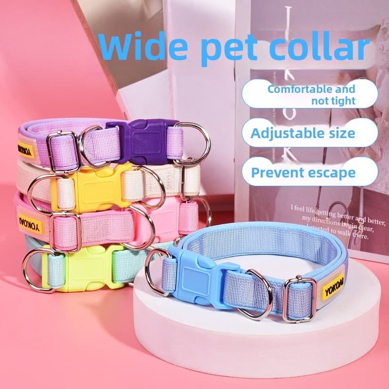 Conjunto de Coleira e Guia Gradiente para Cães |   Coleira Ajustável Antiescape com Almofadado Largo, 360 °   Coleira Gi