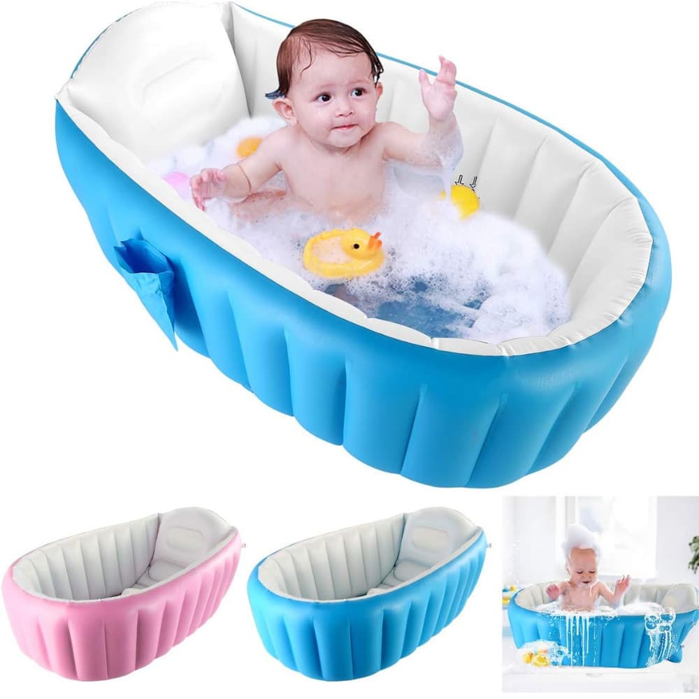 Banheira Infantil Inflável Baby Confort PVC Premium com Encosto Ergonômico Portátil