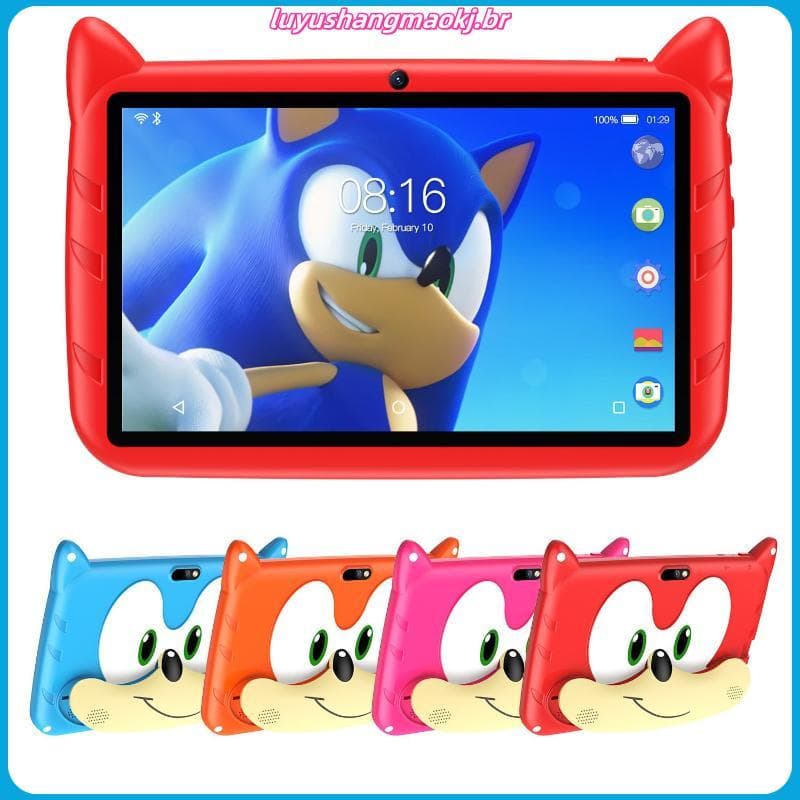 Novo Tablet Infantil 5G WiFi 7 Polegadas Pc Presente Crianças Aprendendo Tablets Educacional Android 9.0 Quad Core 2GB 