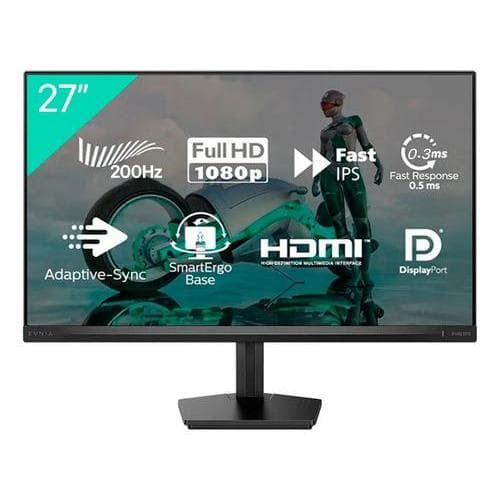 Monitor Gamer Philips Evnia 27 IPS 200Hz FHD Preto 127/220V