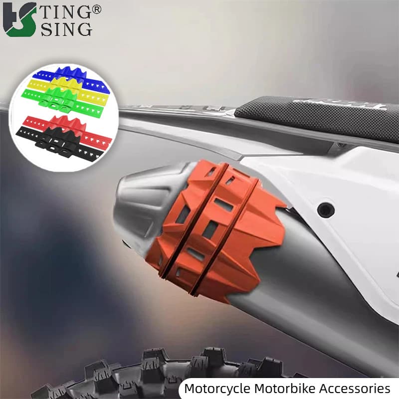 Universal Motocicleta Proteção De Escape Capa Silenciador Protetor Guarda Para Moto Acessórios