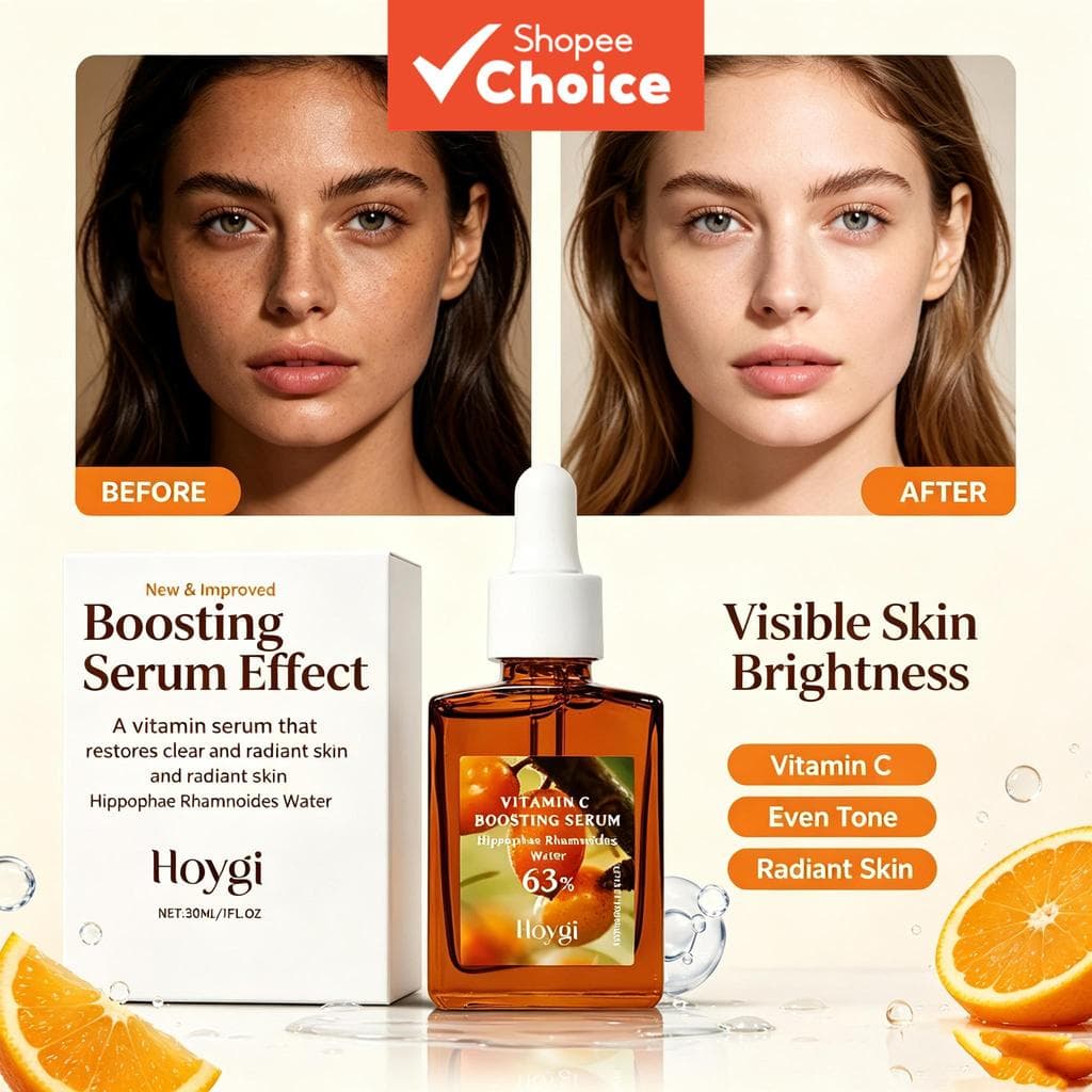 Hidratante Antisséptico de Vitamina C de Espinheiro Marítimo 63% Hoygi - Clareador, Hidratante, para Pele Dull e