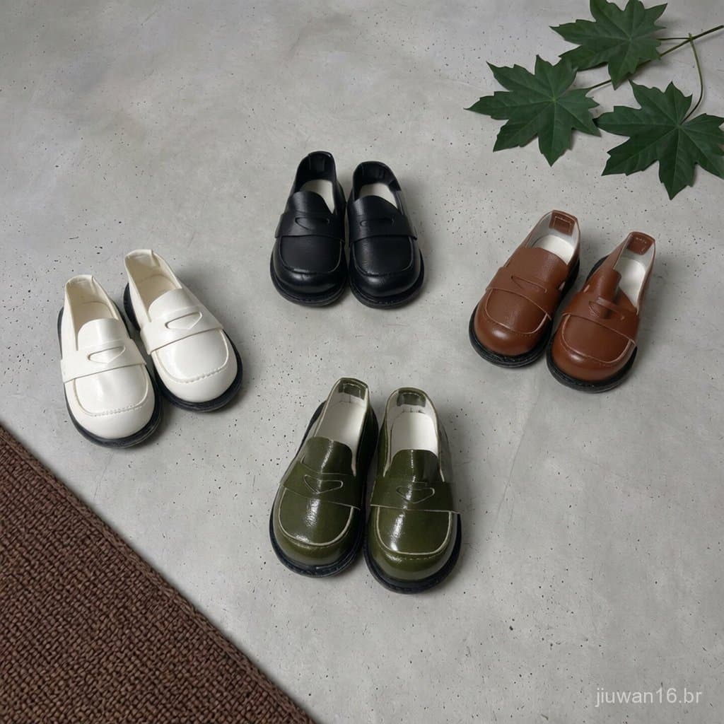Sapatos para bonecas BJD/SD, pequenos sapatos de couro compatíveis com bonecas articuladas MDD, acessórios de vestuário 