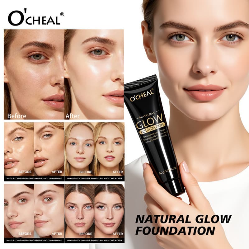 [Produto em estoque pronto Entrega no mesmo dia] Base líquida de maquiagem com foco suave Maquiagem Natural transparente