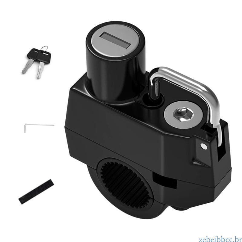 zebeibbcbr Capacetes De Moto Fechaduras Com Chaves Fácil Instalação Acessório De Scooter Alumínio Seguros Montagem Insta