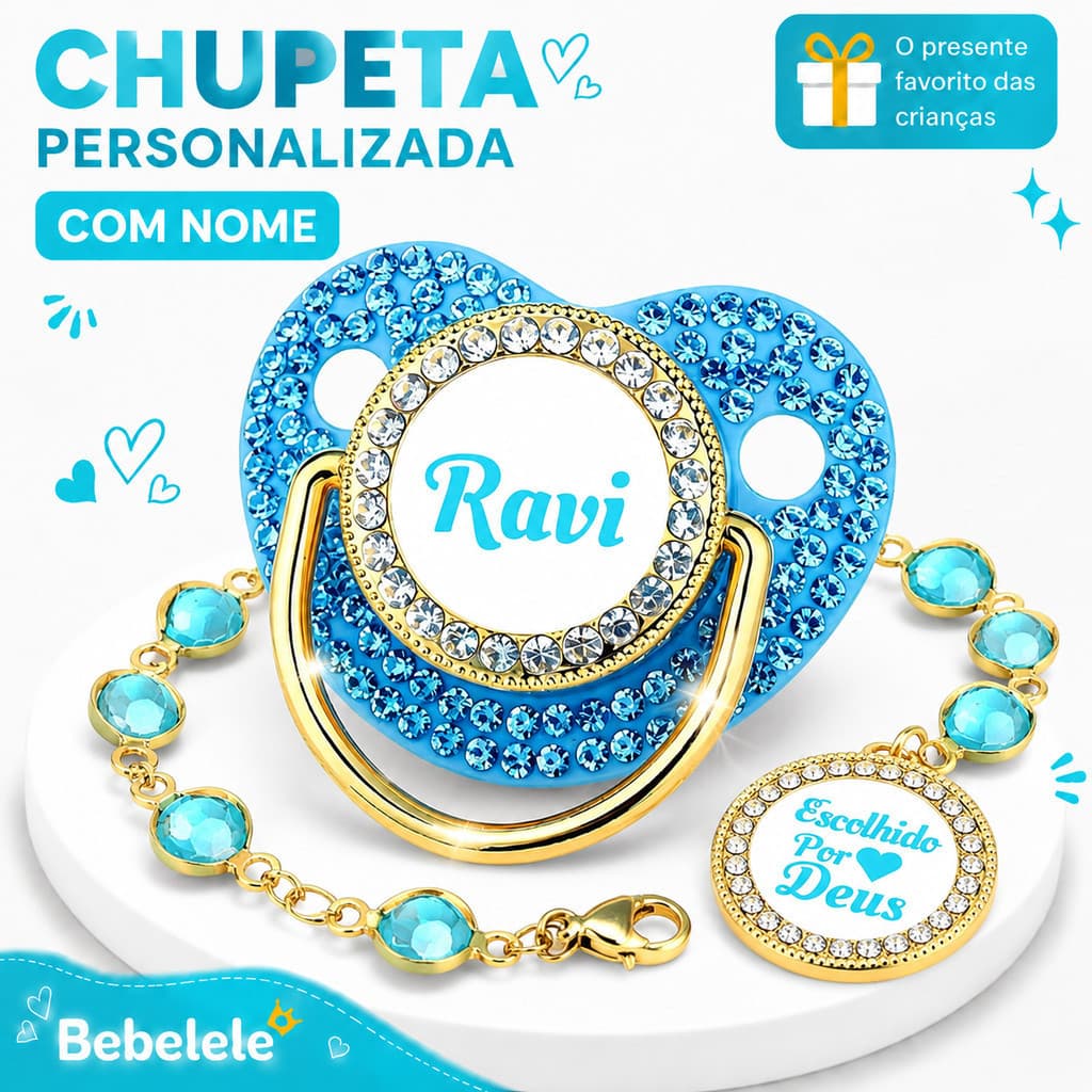 Chupeta para bebês com nome personalizado do bebê, chupeta de silicone BPA Free &J7BY