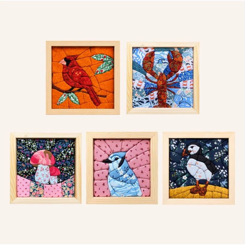 Novo Conjunto de Bordado em Tecido DIY, Conjunto de Pintura Artística em Patchwork de Tecido DIY