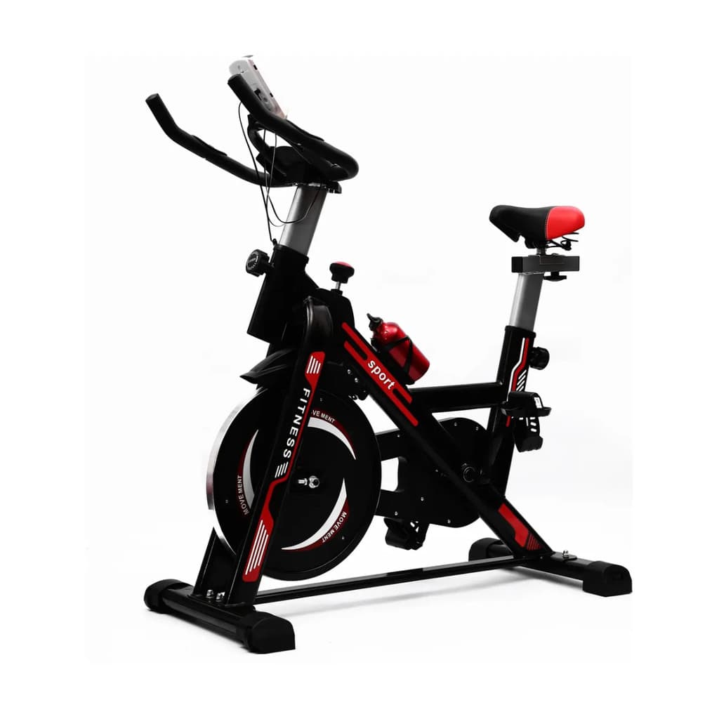 Bicicleta Ergométrica Movick Bike Spinning Silenciosa Magnética 13kg Vermelha Treino em Casa profissional até 140 kg