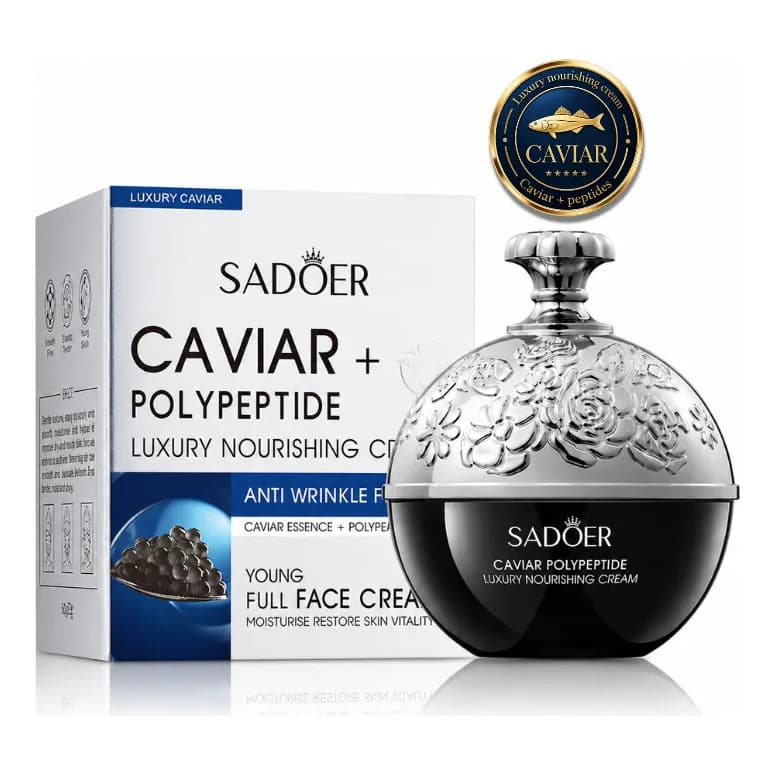 Creme Facial Anti Idade Caviar Peptídeos Sadoer Firmador
