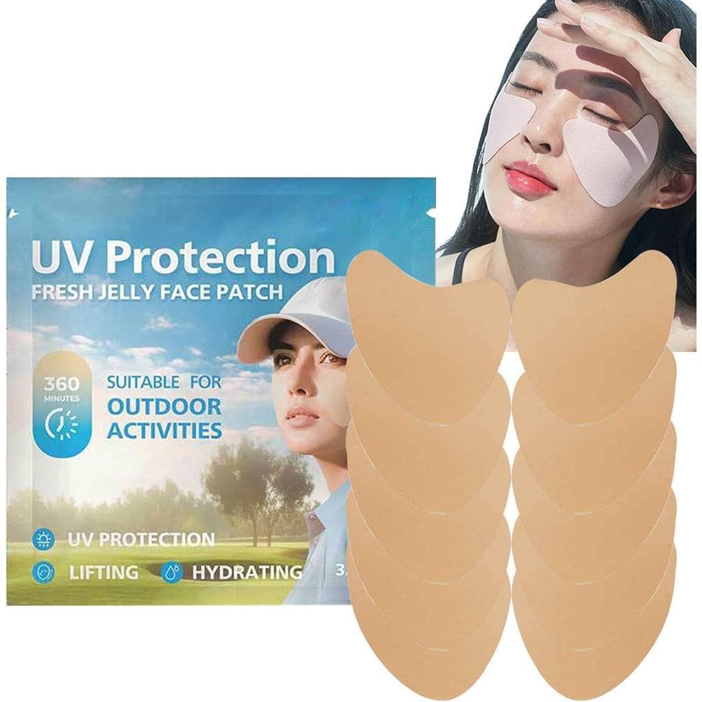 Protetor solar facial, 5 pares de protetores oculares de proteção solar, produtos de proteção solar Sunpro para golfe