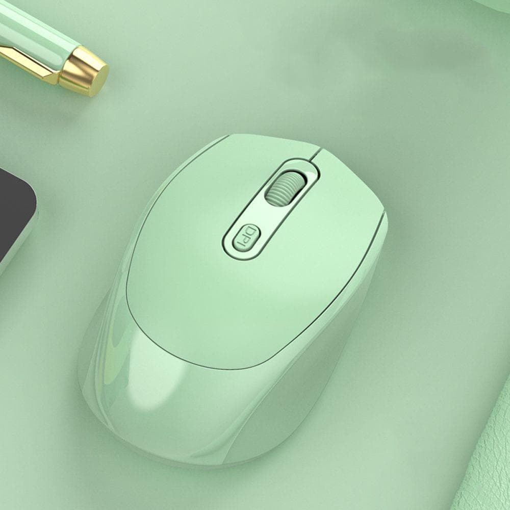 Mouse Sem Fio PC Laptop Verde Azul Ergonômico Computador Ratos De Modo Único
