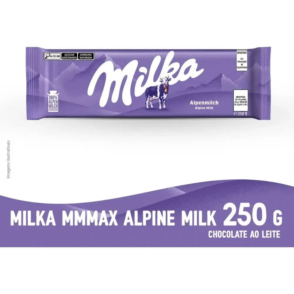 Chocolate Milka Cremoso ao Leite 250g Tablete Importado Premium Especial
