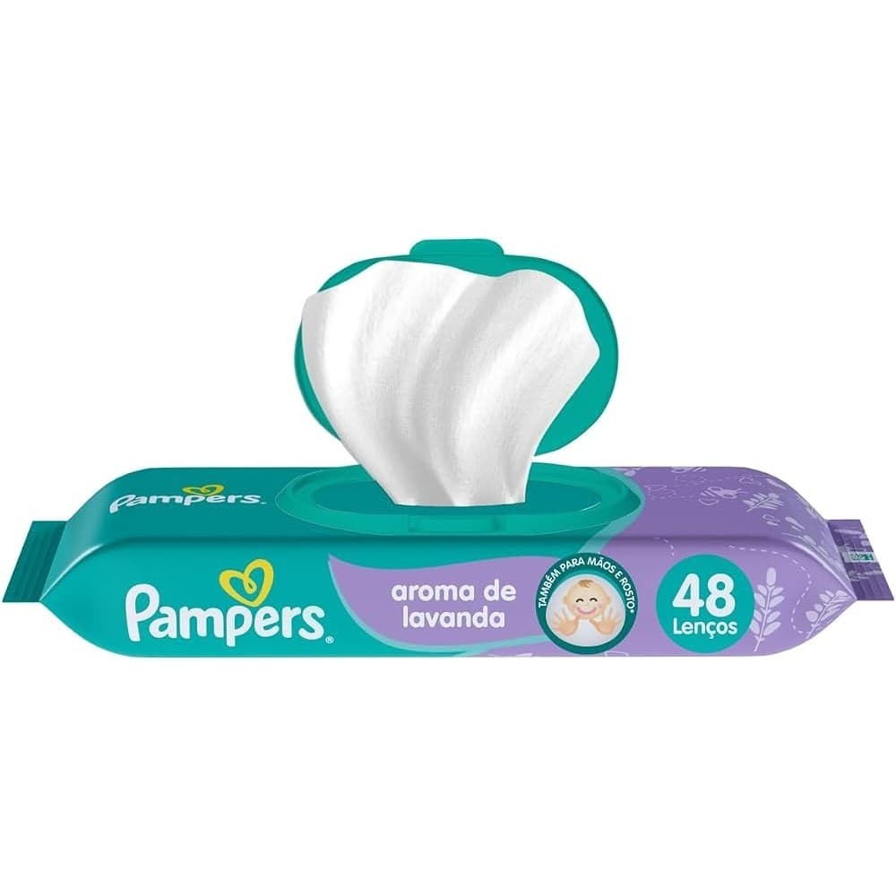 Lenços Umedecidos 48 Unidades Pampers Lavanda - Pampers