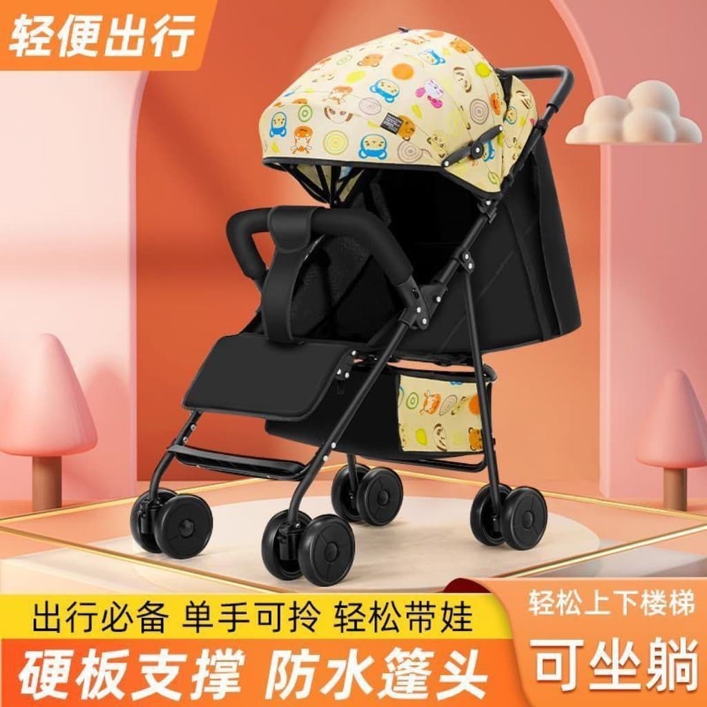 Venda quente Cross-Border bebê andando ferramenta útil Ultra-leve assento bidirecional carrinho de bebê carrinho de bebê