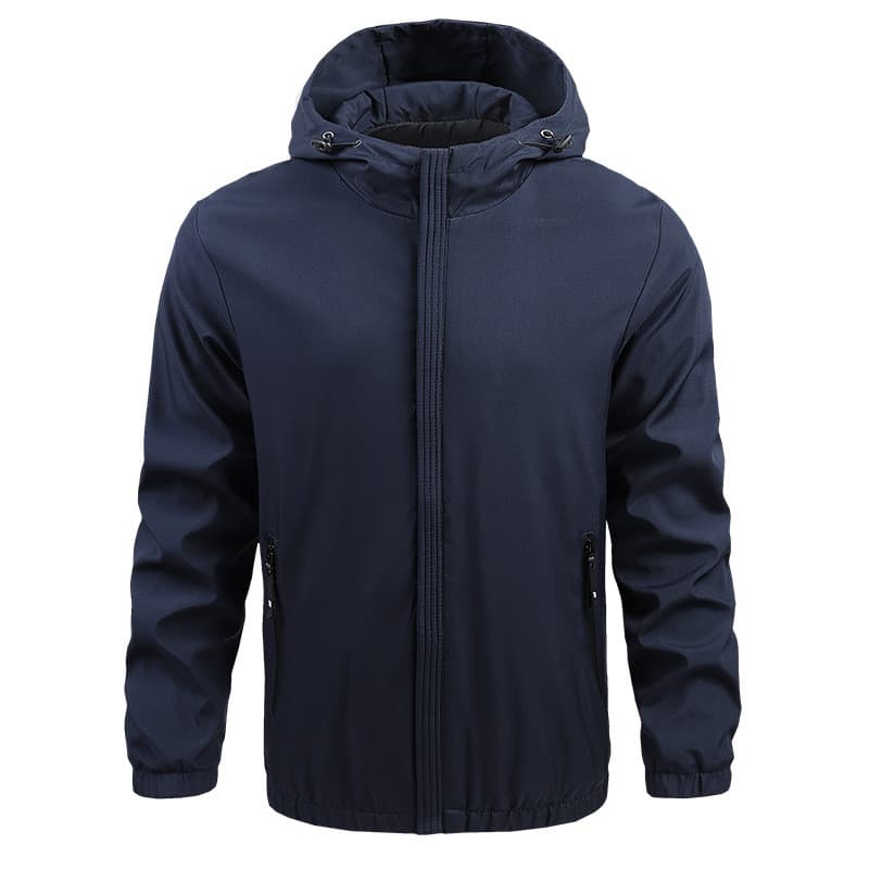 [Jaqueta esportiva] Jaqueta masculina Casual com capuz e zíper primavera outono à prova de vento ao ar livre jaqueta com
