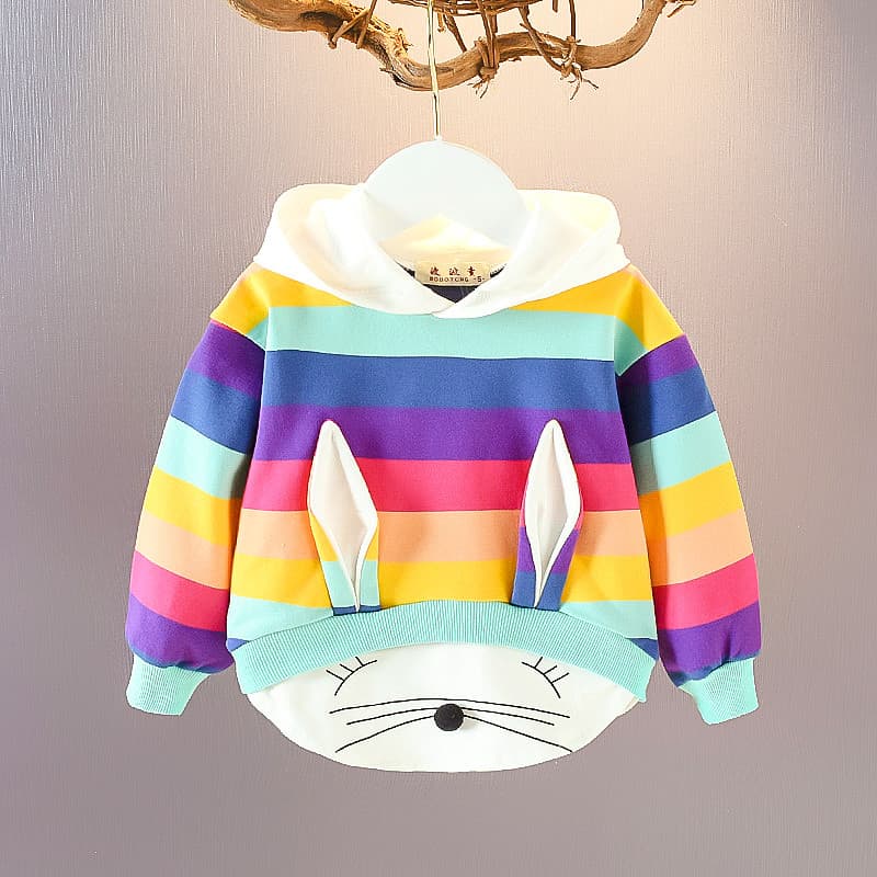 2026 meninas roupas de primavera do bebê menina roupas superiores menina primavera casaco crianças listrado roupas de pa