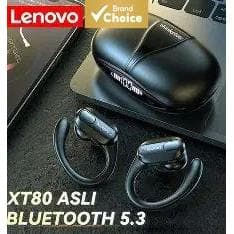 Fones de ouvido Lenovo XT80 TWS, fone de ouvido Bluetooth sem fio, cancelamento de ruído ENC com dois microfones, fones