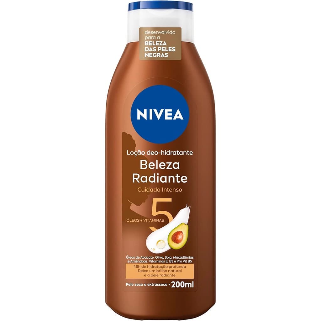 Hidratante Desodorante NIVEA Beleza Radiante Peles Negras 200ml