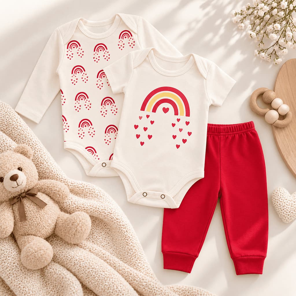 Body Bebê Kit 9 Peças Manga Curta Longa e Mijão Menino Menina Algodão Premium Super Macio Conforto Enxoval P ao GG