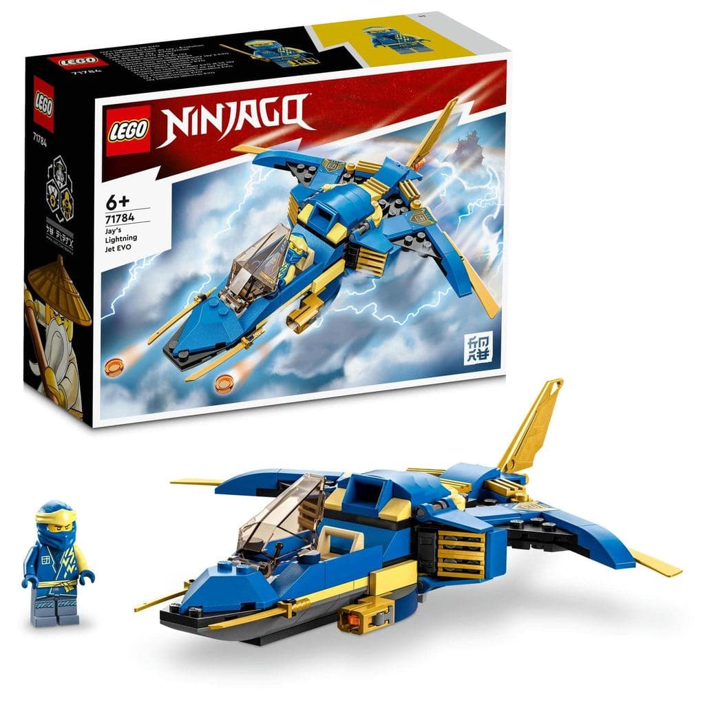 LEGO Ninjago Jato Relâmpago EVO do Jay - Brinquedo, Presente de Aniversário, Blocos de Montar, Brinquedo Educativo, P...
