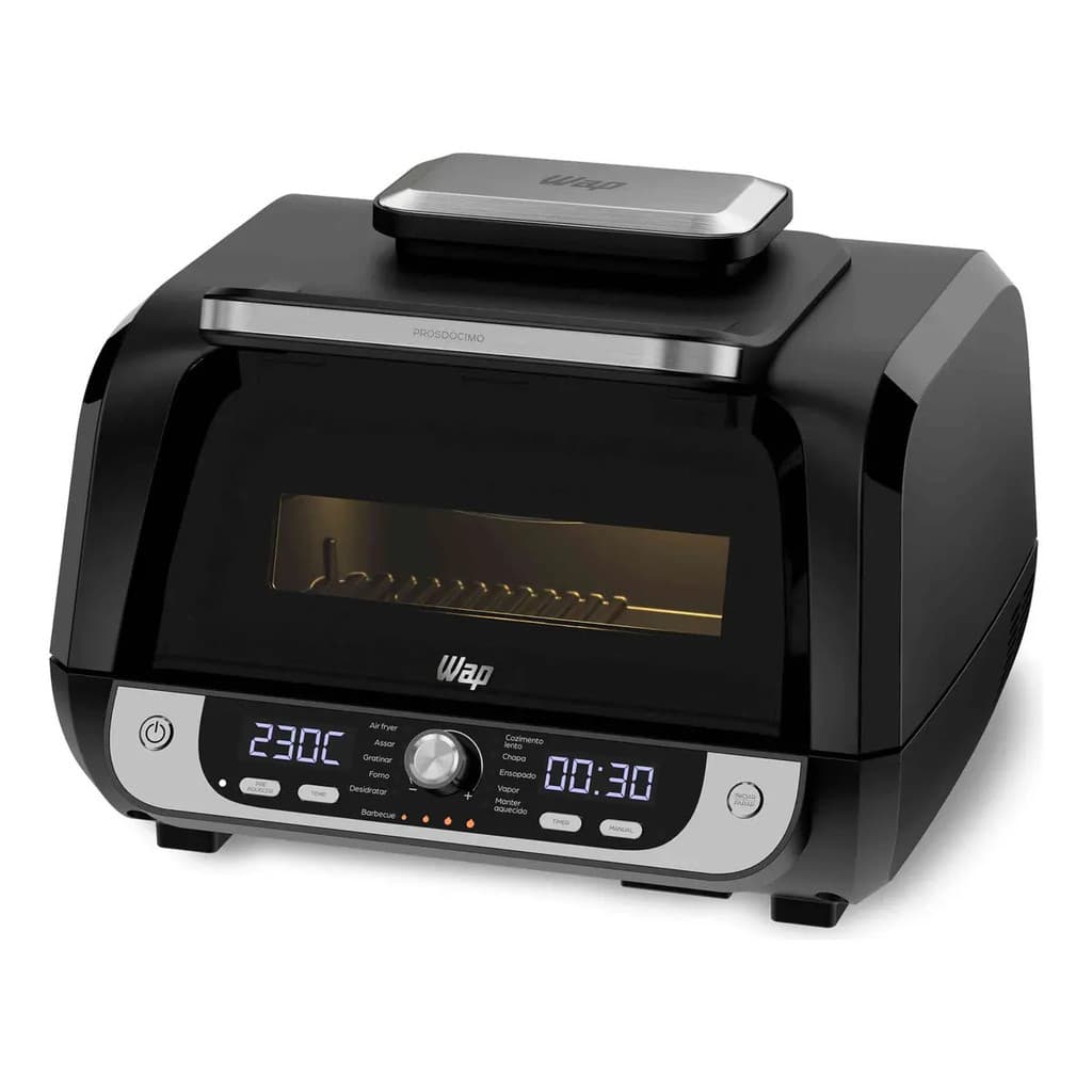 Air Fryer Wap Barbecue Digital 10l Preto E Cinza