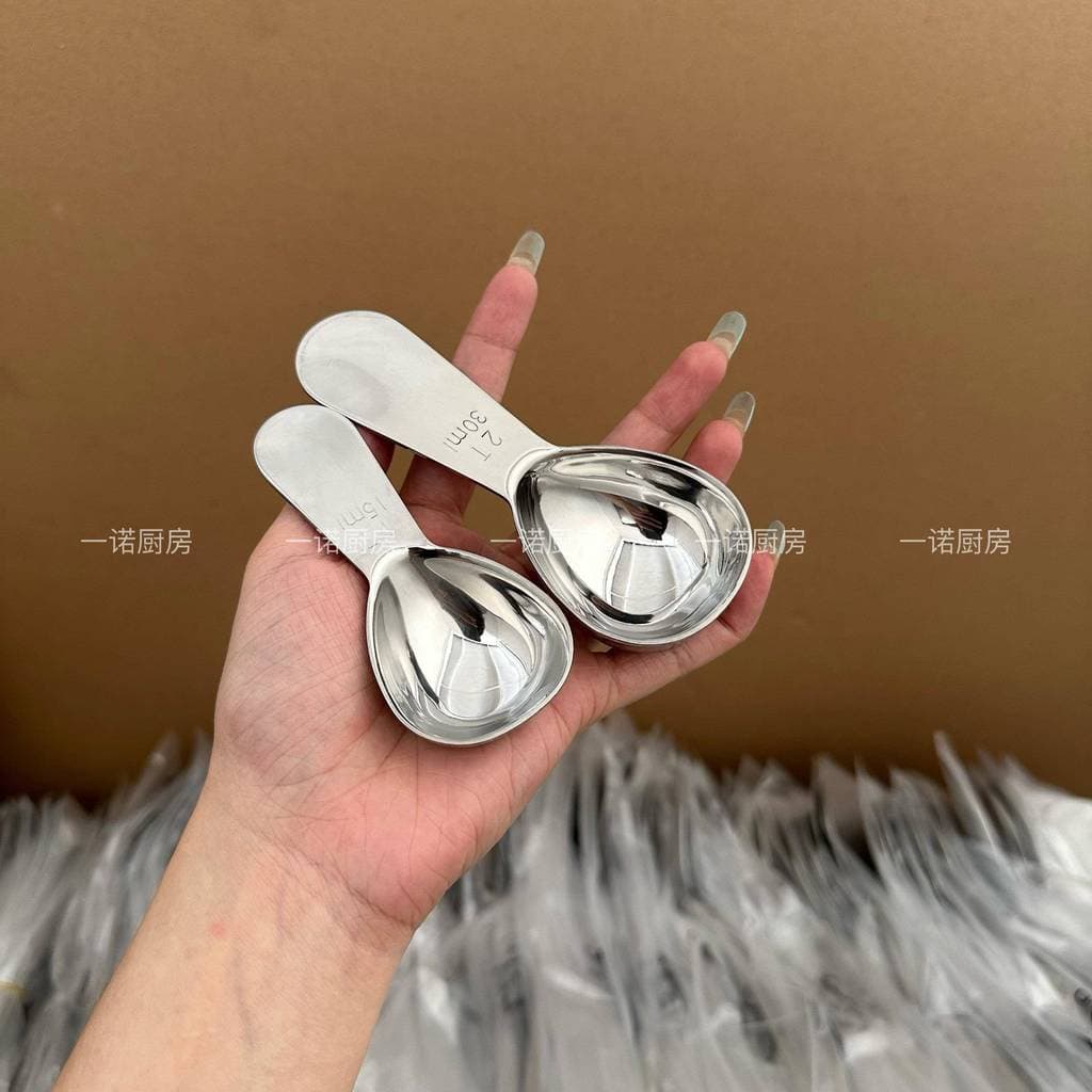 Colher japonesa de leite em pó para cozinha Colher medidora de grãos de café em aço inoxidável 304 Colher medidora de fa