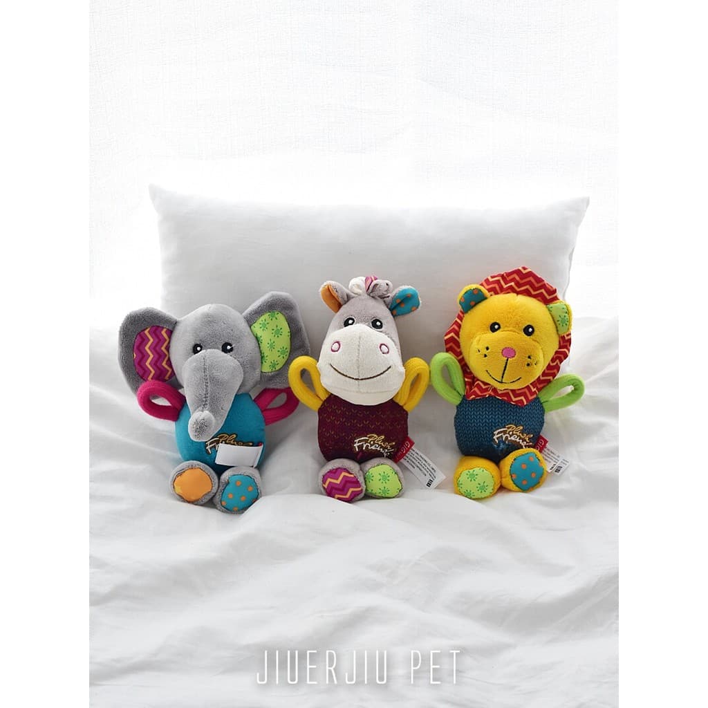 GiGwi Guiwei Brinquedo para cachorro Simulação de cachorro Brinquedo de pelúcia resistente à mordida Molar Brinquedo par