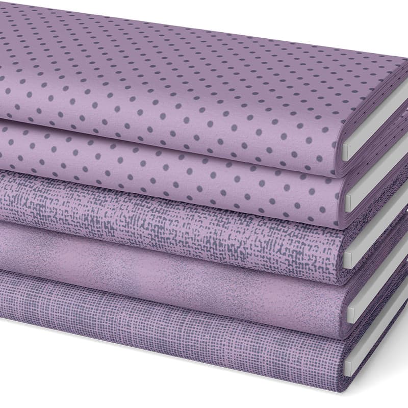 Tecido Tricoline Estampas Lilás Poá Textura Juta Poeira Artesanato Pano Costura Patchwork Bolsa