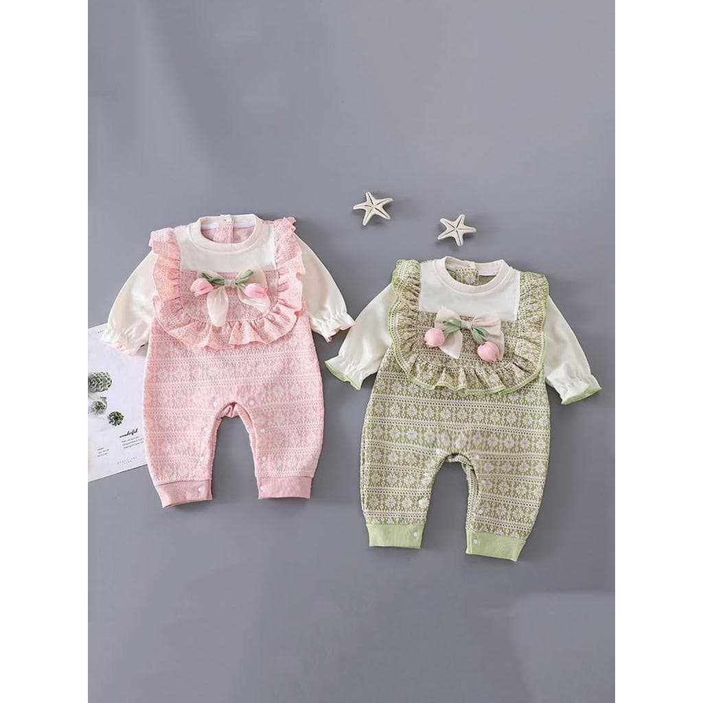 Roupas infantis de outono 2024 novo estilo bebê menina crianças roupas menina outono macacão bebê início do outono princ