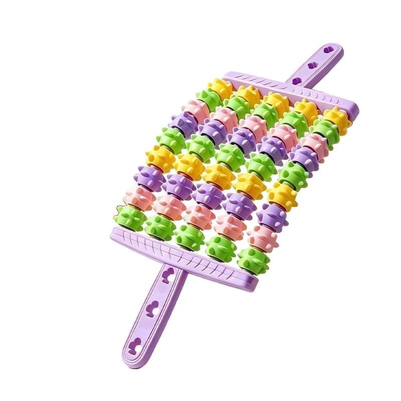 Novo destacável dobrável quatro fileiras massageador rolo Mace rolo muscular volta relaxamento treinamento massageador