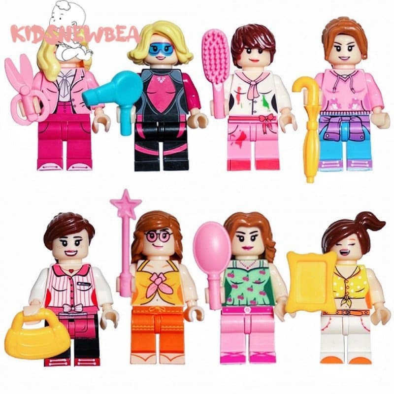 [Conjunto] Blocos de Montar Educativos Compatíveis com Lego, Série de Partículas, Boneca de Menina, Boneca Princesa da C