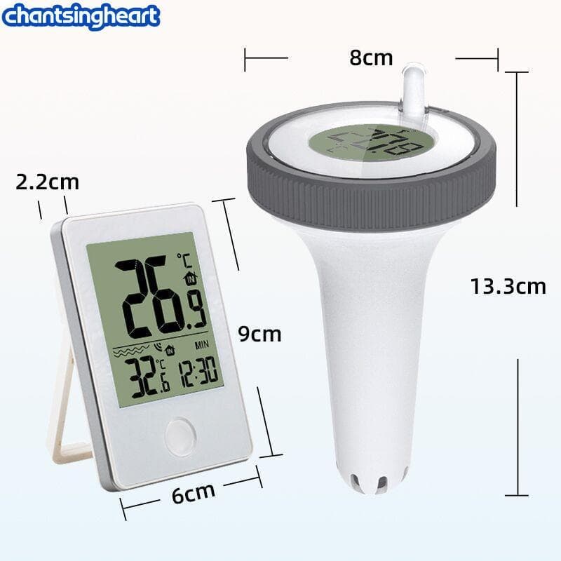 CHANT 1 Conjunto De Termômetros Flutuantes Ao Ar Livre , Termômetro Digital Para Piscina , Banheiros , Acessórios Aquári