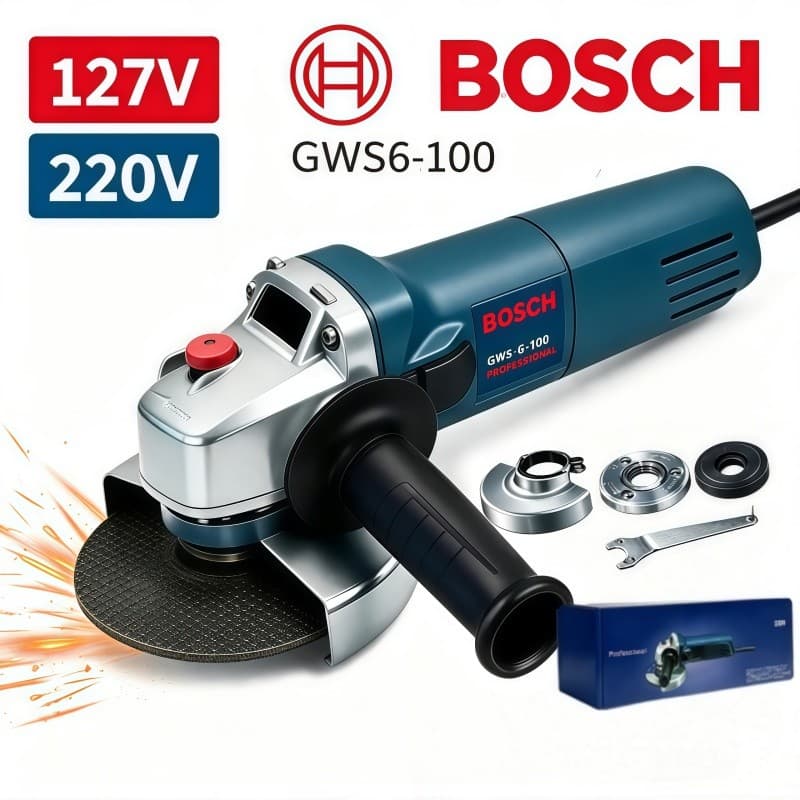 Esmerilhadeira Lixadeira Angular 1000W BOSCH 127V Profissional Lixadeira Elétrica Serra Elétrica Angular