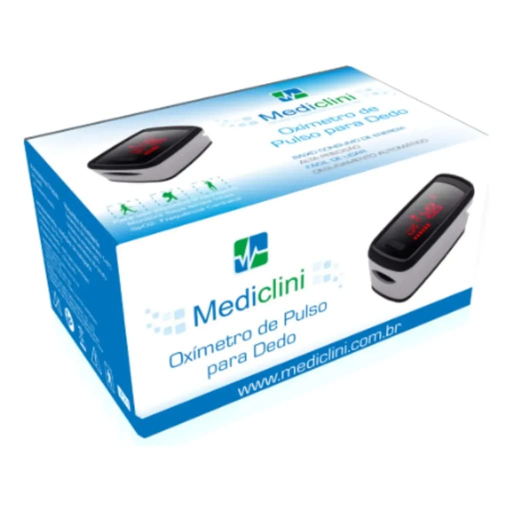 Oxímetro Para Dedo Portátil Mediclini Bioland Cor Preto