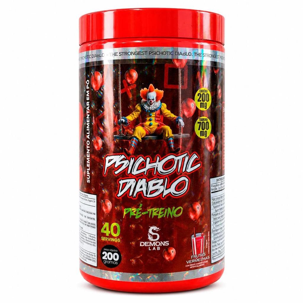 Pré Treino Psichotic Diablo 200g Demons Lab Frutas Vermelhas