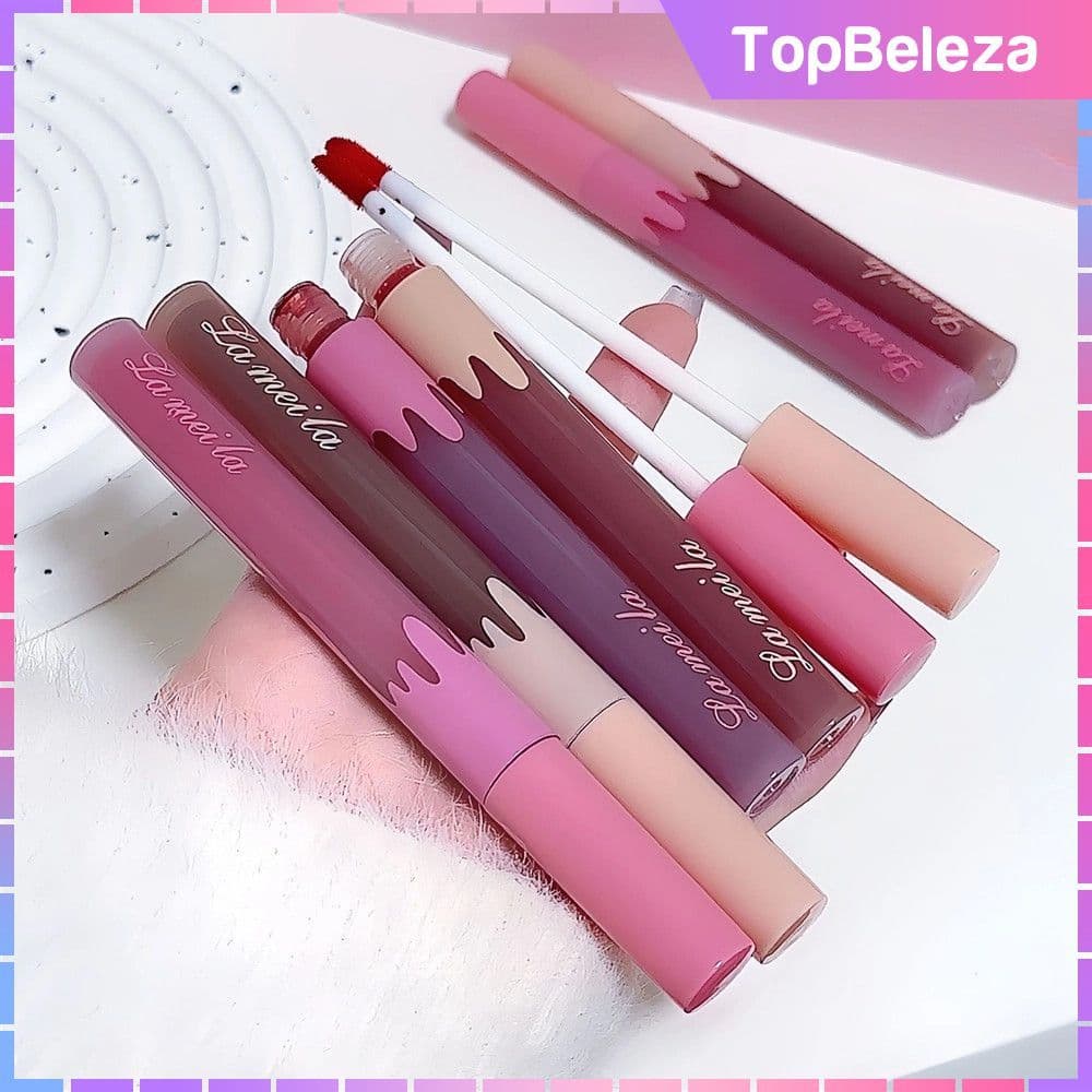 LAMEILA Batom Líquido Clareador, Cor Matte, Longa Duração, Maquiagem Labial, Batom Hidratante, Gloss Labial Matte