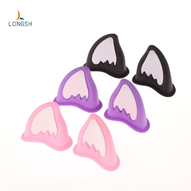 [LongSH] Capacete De Motocicleta Decorações De Orelha De Gato Acessório Para Scooter Bicicleta Adesivo Moto Skate Ciclis
